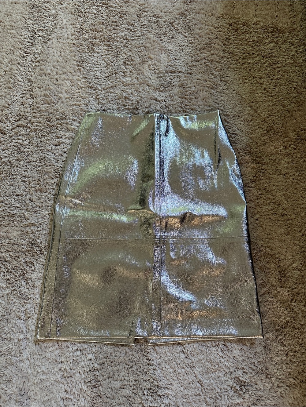 H&M Metallic Silver Pencil Skirt